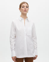 Oversize Poplin Shirt with Button Details