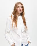 Fitted Poplin Shirt with Removable Bow Tie and Laser Cut Logo