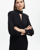 Long Dress with Neck Detail