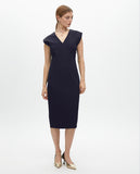 Fitted Technical Fabric Midi Dress