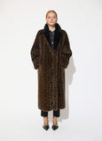 lf2601018-Long leopard print fur coat-Brown-Black