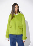 lf2602007-Short double-sided eyelets jacket-Pistachio