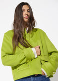 lf2602007-Short double-sided eyelets jacket-Pistachio
