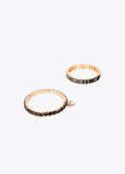 lf2603014-Set of custom lacquered elastic bracelets-Orange-Black