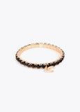 lf2603014-Set of custom lacquered elastic bracelets-Orange-Black