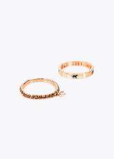 lf2603014-Set of custom lacquered elastic bracelets-Metal-Brown