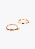 lf2603014-Set of custom lacquered elastic bracelets-Metal-Brown