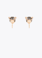 lf2603022-Leopard chain and hoop combined earring-Gold