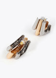 lf2603052-Two-tone geometric earring-Metal-Metal