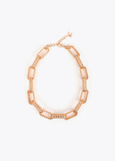 lf2603061-Textured chain necklace-Gold