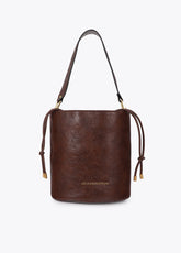 lf2604013-Textured leather effect shopper-Brown