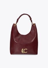 lf2604026-Shopper with braided handle detail-Bordeaux