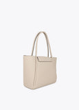lf2604031-Leather effect shopper detail metal closure-Ecru