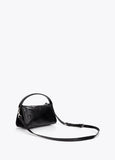 lf2604040-Wrinkled leather effect shoulder bag-Black