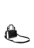 lf2604052-Two-tone faux leather shoulder bag-Black-Ecru