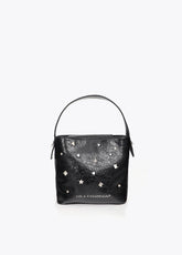 lf2604060-Star and heart studded shoulder bag-Black