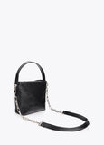 lf2604060-Star and heart studded shoulder bag-Black