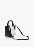 lf2604066-Tricolor shoulder bag-Ecru-Black