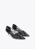 lf2605021-Semi-open stiletto with square studded trim-Black