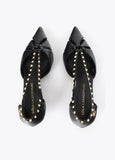 lf2605021-Semi-open stiletto with square studded trim-Black
