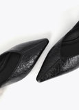 lf2605022-Leopard buckle flat shoe-Black