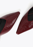 lf2605022-Leopard buckle flat shoe-Bordeaux