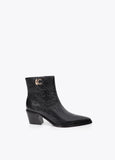 lf2605023-LC textured leopard leather effect ankle boots-Black