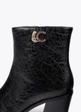 lf2605023-LC textured leopard leather effect ankle boots-Black