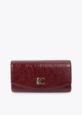 lf2612008-Crocodile effect wallet-Bordeaux