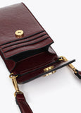lf2612009-Crocodile effect mobile phone case-Bordeaux