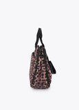 lf2612015-Nylon computer case with animal print-Brown-Black