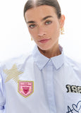 lf2615021-Poplin shirt with details and patches-Sky Blul