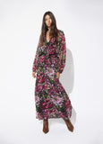 lf2616018-Printed georgette dress-Black-Multicolor