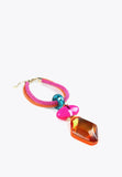 LS2403072-Orange-Maxi necklace with colourful pieces