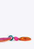 LS2403072-Orange-Maxi necklace with colourful pieces