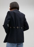 Blazer with eyelets
