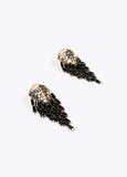 Gold-toned cascading effect earrings