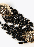 Gold-toned cascading effect earrings