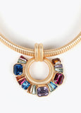 Choker necklace with front ring