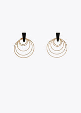 Multi-hoop earrings with lacquered piece