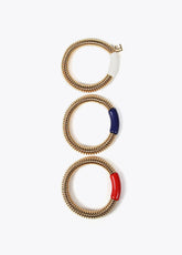 Pack of bracelets with coloured acrylic piece