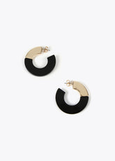 Two-tone hoop earrings