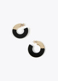 Two-tone hoop earrings