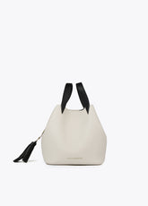 Two-tone bag with tassel