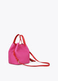 Two-tone bag with tassel