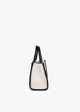 Two-tone faux leather bag