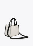 Two-tone faux leather bag