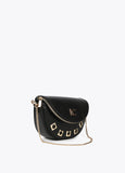 Faux leather belt bag/crossbody bag with square metal eyelets