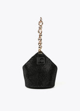 حقيبة شبكية مرصعة بالكريستال