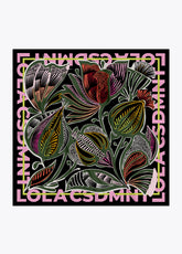 منديل جيب ساتان بطبعة أوراق فاخرة